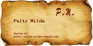 Peltz Milda névjegykártya